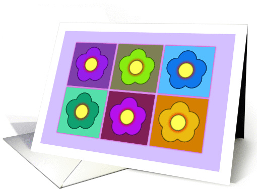 Colorful flowers card (341763)