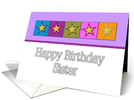 Happy Birthday - Sister card (342669)