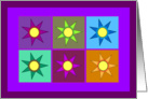 Colorful stars - Blank Purple card