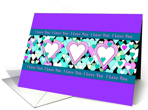 I Love You - Purple card (351337)