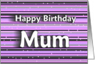 Happy Birthday - Mum card