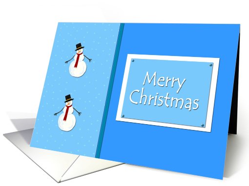 Merry Christmas Snowman card (528286)