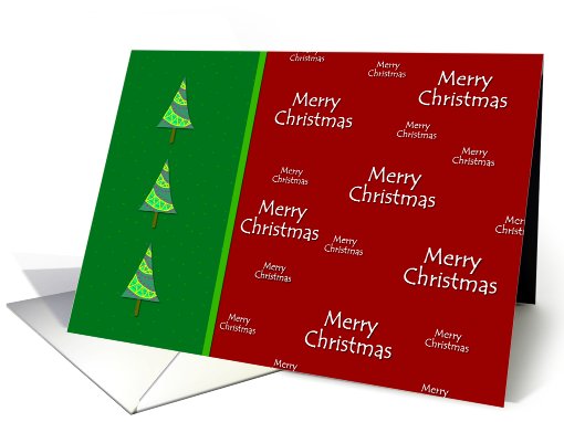 Merry Christmas  Trees card (528295)