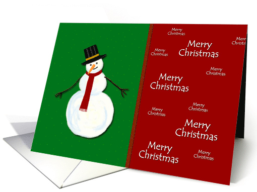 Merry Christmas Snowman card (528297)