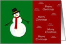 Merry Christmas Snowman card