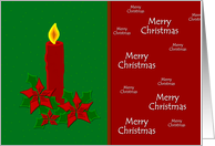 Merry Christmas Candle card