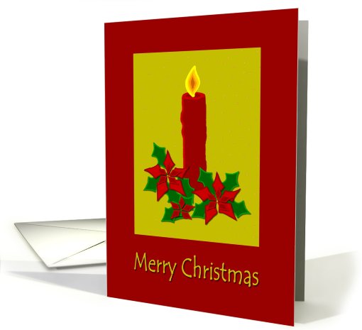 Merry Christmas Candle card (528307)