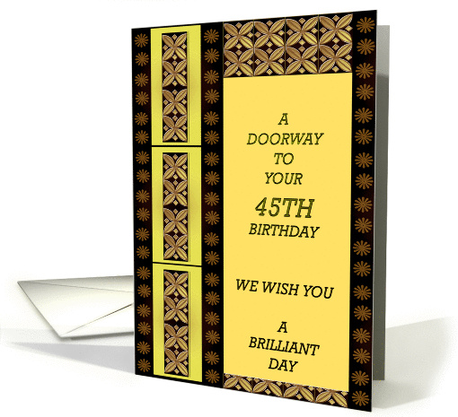 Happy 45th Birthday card (548670)