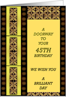 Happy 45th Birthday card