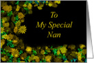 To My Special Nan Yellow flowers card