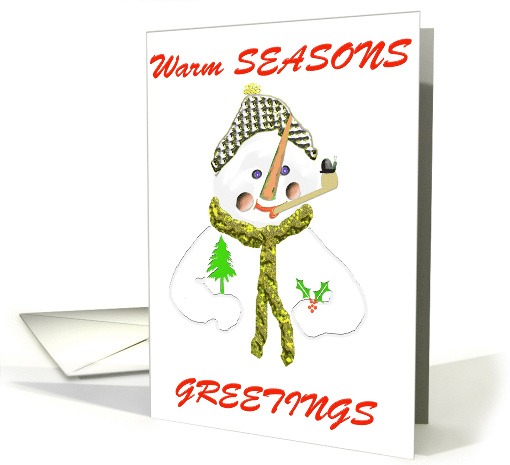 Warm Seasons Greetings Snowman card (688086)