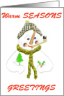Warm Seasons Greetings Snowman card