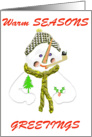 Warm Seasons Greetings Snowman card
