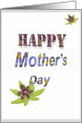 Happy Mother’s Day with Coloured Text and flowers card