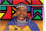 Ndebele Woman /Africa card