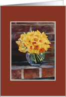 Vase of Yellow Narcissus card