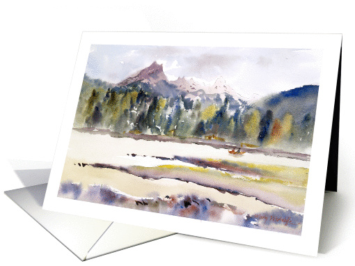 Mountain Lake Landscape card (357330)