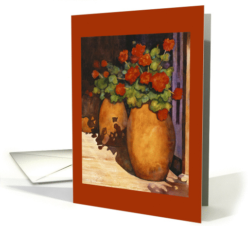 Red Flowers card (357369)