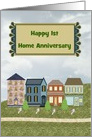 Home Anniversary from Realtor to Client, Custom Text card