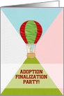 Adoption Finalization Party, Giraffe in Hot Air Balloon, Custom Text card