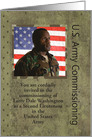 U.S. Army Commissioning Invitation Photo Card with Custom Text card