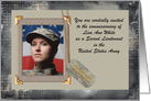 U.S. Army Commissioning Invitation Photo Card, Custom Text, Dog tags card