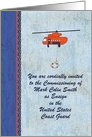 U.S. Coast Guard Commissioning Invitation, Helicopter, Custom Text card