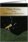 Birthday card for an Astronomer, Custom Text card