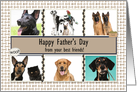 Six Photo Father’s Day from the Dog , Custom Text card