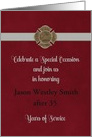 Firefighter Retirement Party Invitation, Firefighter Emblem Design card