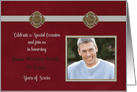 Firefighter Retirement Party Invitation, Firefighter Emblem, Photocard card