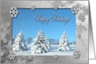 Winter Trees. Happy Holidays card