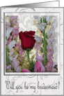 Rose Bouquet, Bridesmaid card