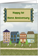 Home Anniversary from Realtor to Client, Custom Text card