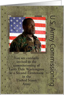 U.S. Army Commissioning Invitation Photo Card with Custom Text card