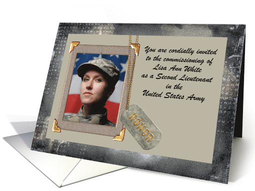 U.S. Army Commissioning Invitation Photo Card, Custom... (1467752)