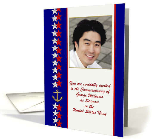 U.S. Navy Commissioning Invitation Photo Card,, Stars &... (1467898)