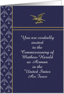 U.S. Air Force Commissioning Invitation, Eagle & Planes, Custom Text card