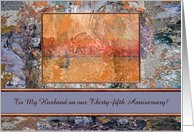 To My Husband on our Thirty-fifth Anniversary, Custom Text card
