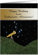 Birthday card for an Astronomer, Custom Text card