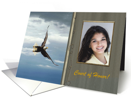 Female Eagle Scout Award Invitation Proud Eagle Flying in... (1674118)