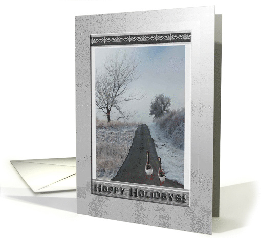 Goosey Christmas Adventure, Happy Holidays card (1688914)