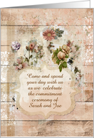 Vintage Commitment Ceremony Invitation card