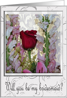 Rose Bouquet, Bridesmaid card