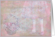 Rose Petals/Fower Girl card