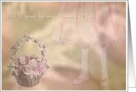 Rose Basket/Fower Girl card