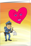 Arresting Valentine card