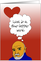 Four-Letter Valentine card