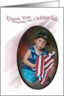 Thank You Military~Children Safe card