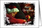 Sleeping Under the Christmas Tree ~ Merry Christmas/Here Comes Santa Animated Collection card